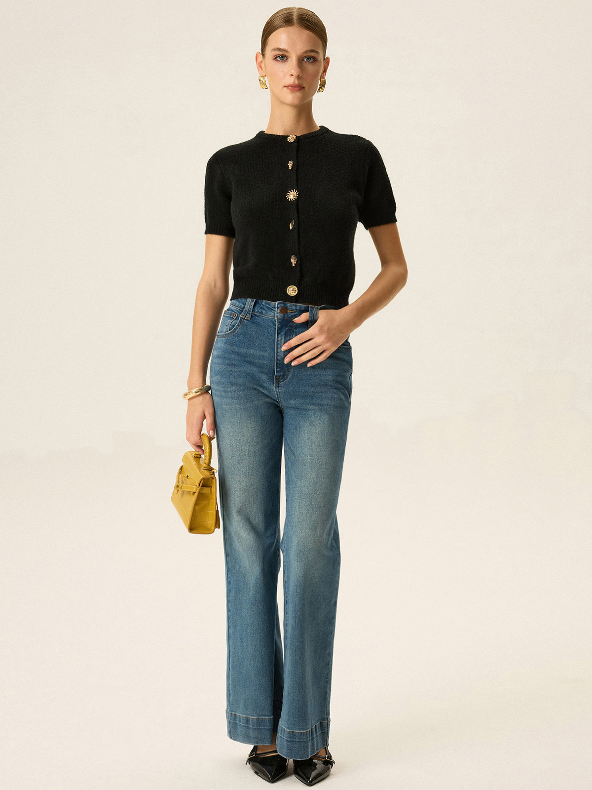 Metal Detail Knit Cardigan