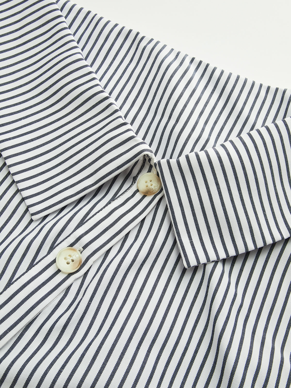 Striped Asymmetrical Placket Button Shirt