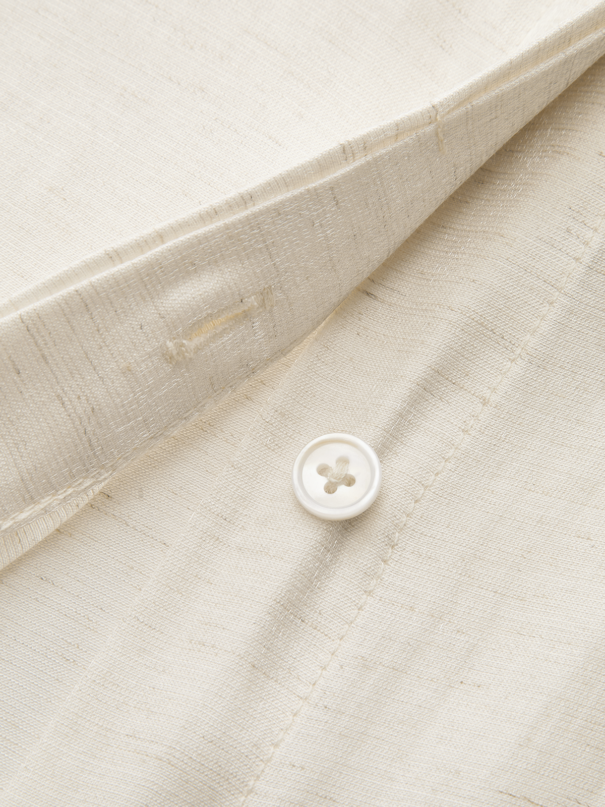 Linen Blend Cross-Over Wrap Shirt